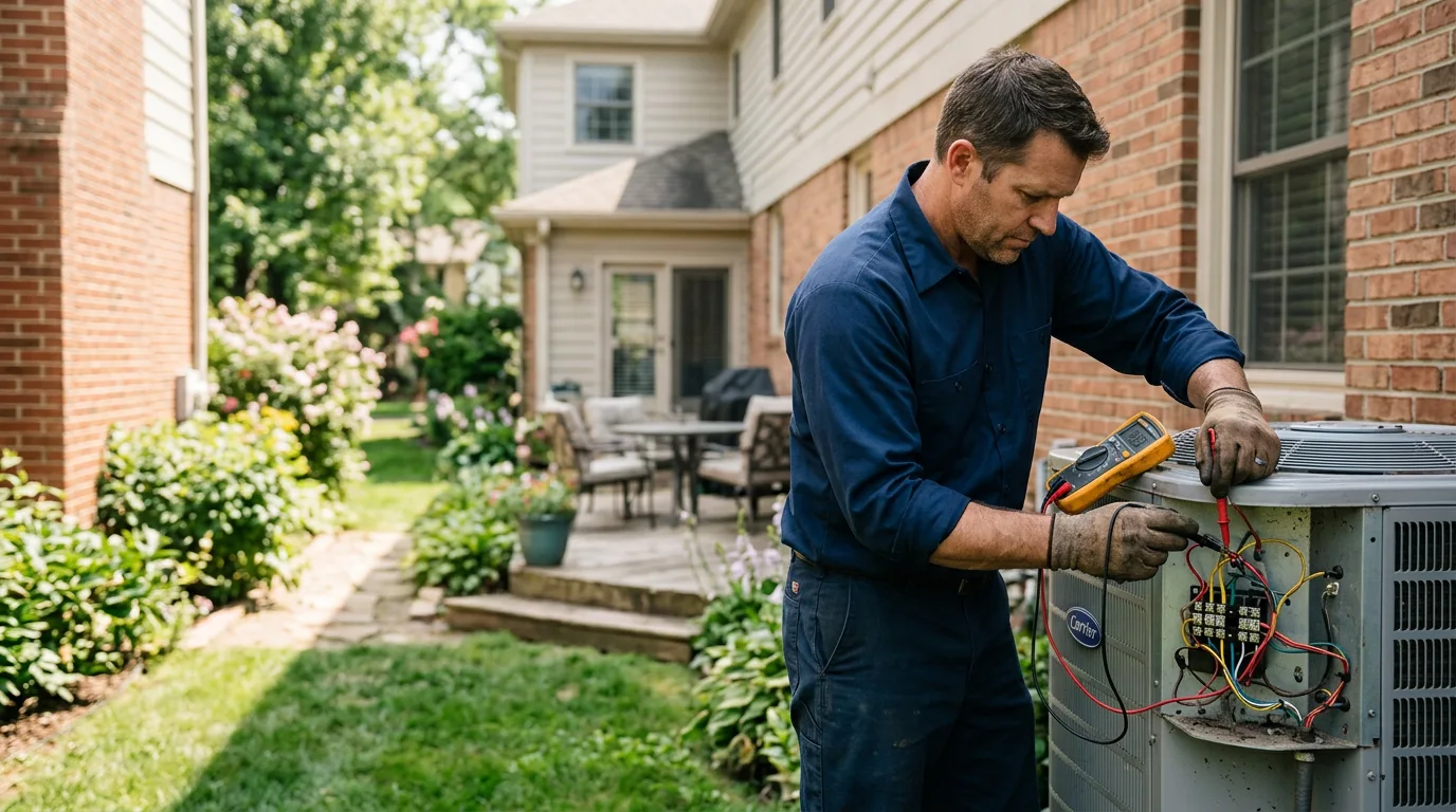 HVAC technician working near Rockport, IL